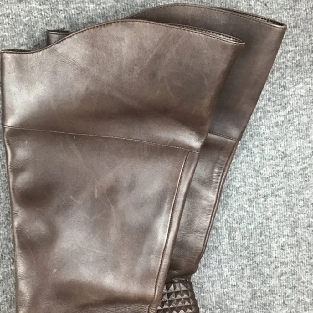 Vince Camuto Brown Leather Knee-High Boots Size 7.5‎